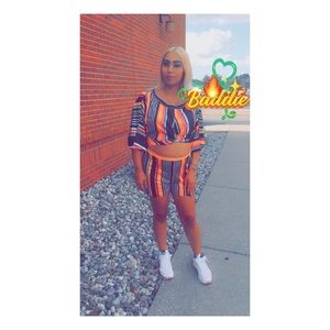 2 Piece Off Shoulder Top & Shorts Set